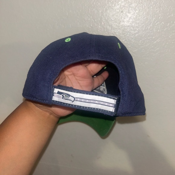 Seattle Seahawks Hat Cap Strap Back Adjustable Blue NFL Football - Picture 3 of 3